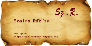Szalma Róza névjegykártya
